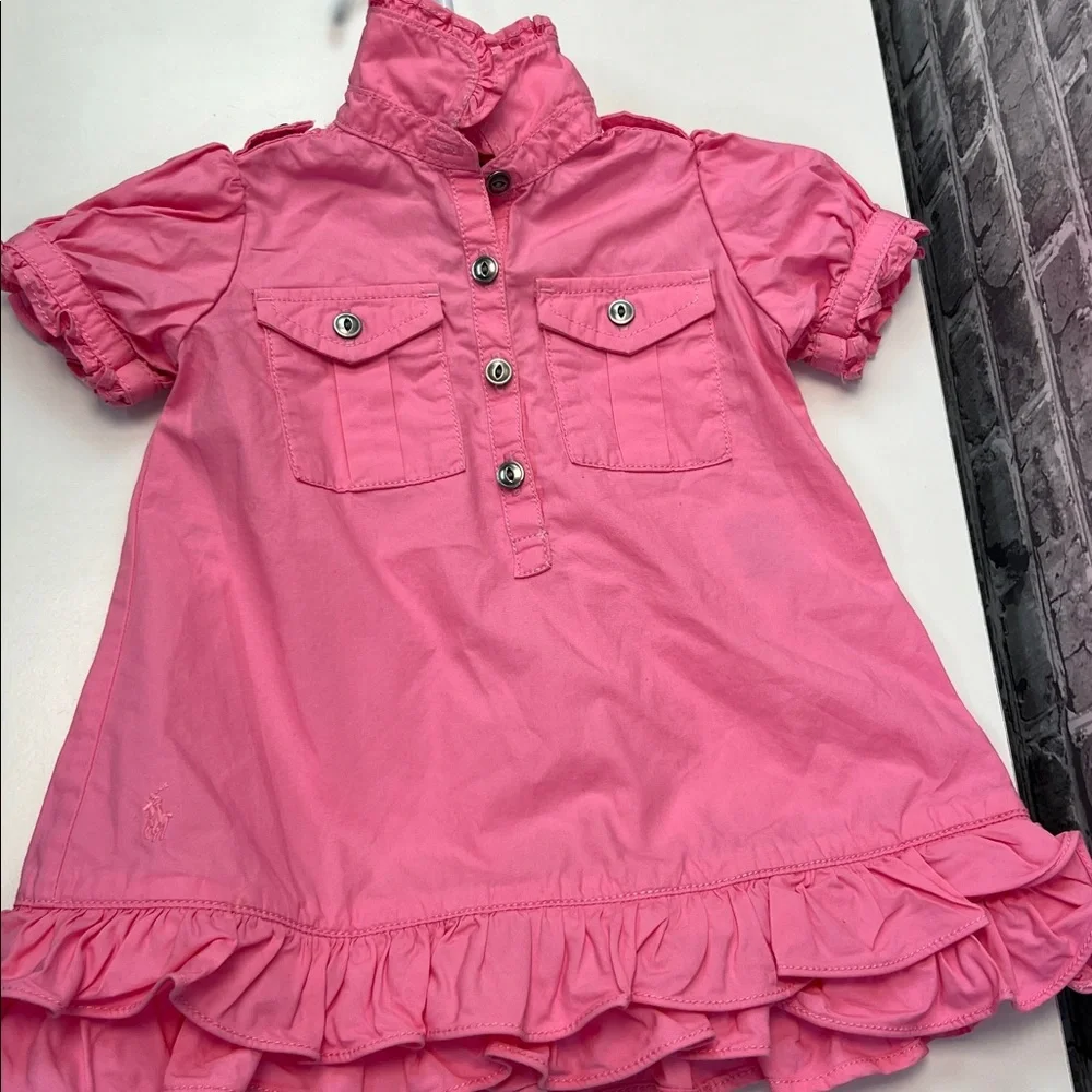 Girl's Ralph Lauren Vibrant‎ Pink Dress